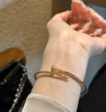 Cariter Nail Bangle Bracelet 1:1 Best Quality 18K Gold_Plated - 图片 2