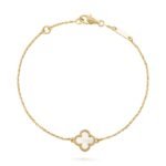 VanCleef VCA Mini Size one-Clover Bracelet - 图片 2