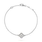 VanCleef VCA Mini Size one-Clover Bracelet - 图片 3