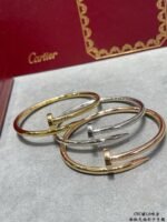 Cariter Nail Bangle Bracelet 1:1 Best Quality 18K Gold_Plated - 图片 8