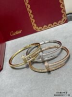 Cariter Nail Bangle Bracelet 1:1 Best Quality 18K Gold_Plated - 图片 11