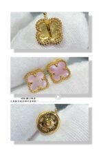 VanCleef VCA Luxury mini size Earrings Yellow gold/Rose gold/White gold, 1:1 CNC Top Version - 图片 7