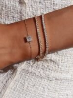 KK Jewelry Mossanite/顶级莫桑钻 Tennis Bracelet 925-Silver/925纯银 For Men/Women - 图片 4