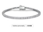 KK Jewelry Mossanite/顶级莫桑钻 Tennis Bracelet 925-Silver/925纯银 For Men/Women - 图片 3