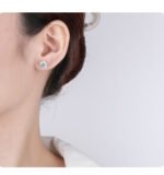 KK Jewelry Moissanite/顶级莫桑钻 D color VVS1纯净度 Diamond Earrings 925 Silver/925纯银 - 图片 3