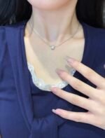 KK Jewelry Moissanite/顶级莫桑钻 D color VVS1纯净度 Diamond Necklace/四爪项链 925 Silver/925银 - 图片 8