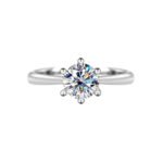 KK Jewelry Moissnaite莫桑钻 顶级D色 color VVS1纯净度 Tiffany Rings/戒指 925-silver/银 - 图片 2