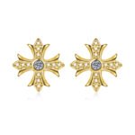 KK Jewelry Moissnaite/莫桑钻 D color VVS1 Diamond Earrings/耳钉 925 Silver/925银 - 图片 3