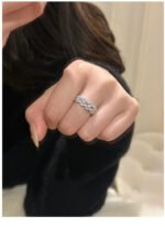 KK Jewelry Moissnaite莫桑钻 D color VVS1 蕾丝七钻/Diamond Rings/戒指 925 Silver/银 - 图片 4