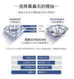 KK Jewelry Moissnaite莫桑钻 D color VVS1 小方糖Diamond Rings/戒指 925 Silver/银 - 图片 7