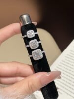 KK Jewelry Moissnaite莫桑钻 D color VVS1 小方糖Diamond Rings/戒指 925 Silver/银 - 图片 2